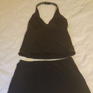 Halter Top Tankini Skirt Bottom